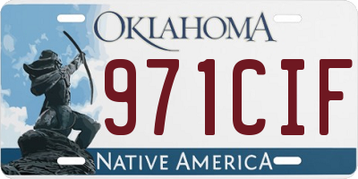 OK license plate 971CIF
