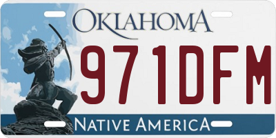 OK license plate 971DFM