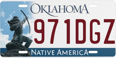 OK license plate 971DGZ