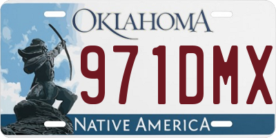 OK license plate 971DMX