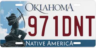 OK license plate 971DNT