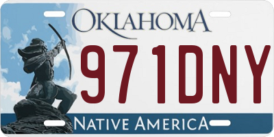 OK license plate 971DNY