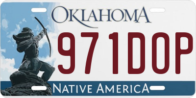 OK license plate 971DOP