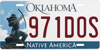 OK license plate 971DOS