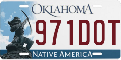 OK license plate 971DOT