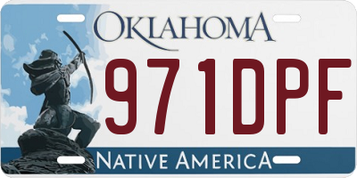 OK license plate 971DPF