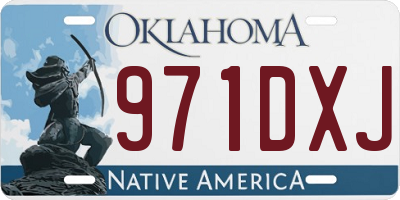 OK license plate 971DXJ