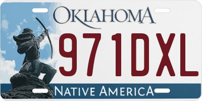 OK license plate 971DXL