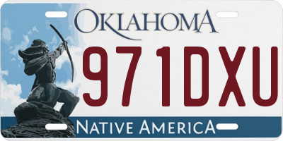 OK license plate 971DXU