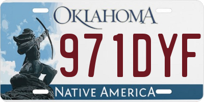 OK license plate 971DYF
