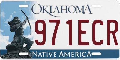 OK license plate 971ECR