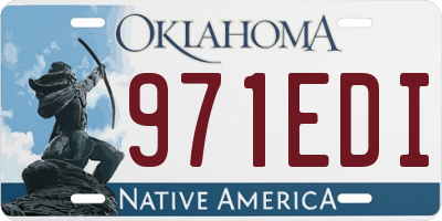 OK license plate 971EDI