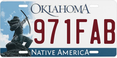 OK license plate 971FAB