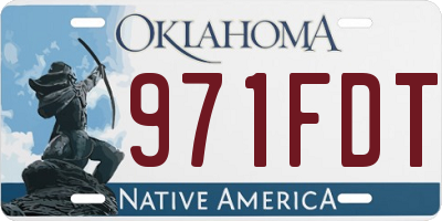 OK license plate 971FDT