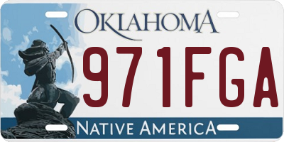OK license plate 971FGA
