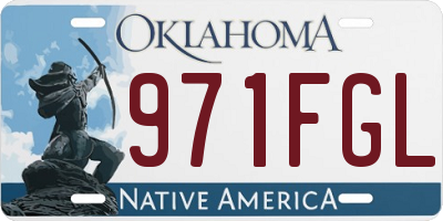 OK license plate 971FGL
