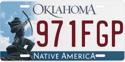 OK license plate 971FGP