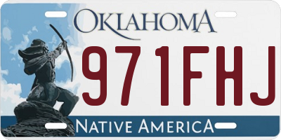 OK license plate 971FHJ