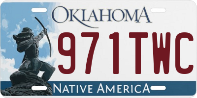 OK license plate 971TWC
