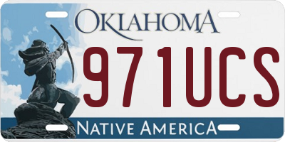 OK license plate 971UCS
