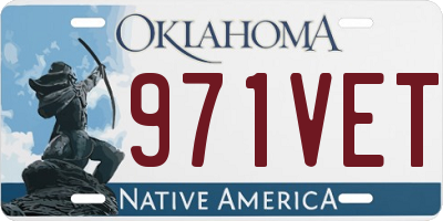 OK license plate 971VET