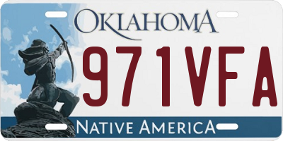 OK license plate 971VFA