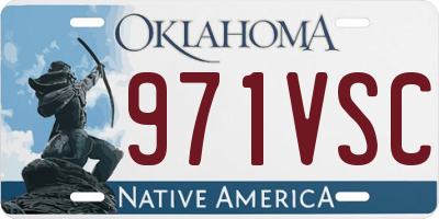 OK license plate 971VSC