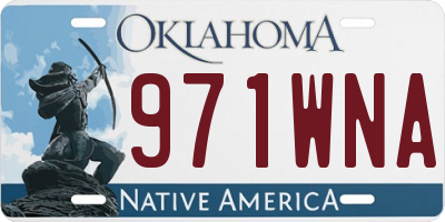 OK license plate 971WNA