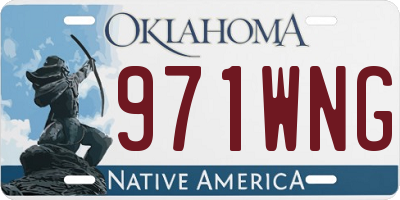 OK license plate 971WNG