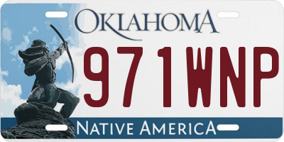OK license plate 971WNP