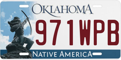 OK license plate 971WPB