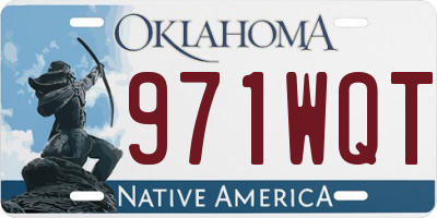 OK license plate 971WQT