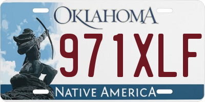 OK license plate 971XLF