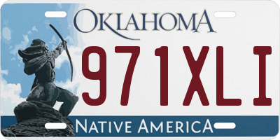 OK license plate 971XLI