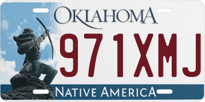 OK license plate 971XMJ