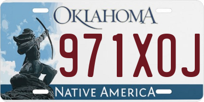 OK license plate 971XOJ