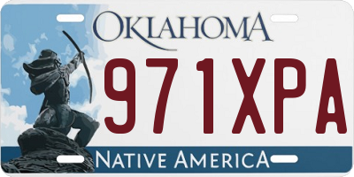 OK license plate 971XPA