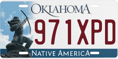 OK license plate 971XPD