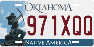 OK license plate 971XQQ