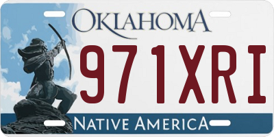 OK license plate 971XRI