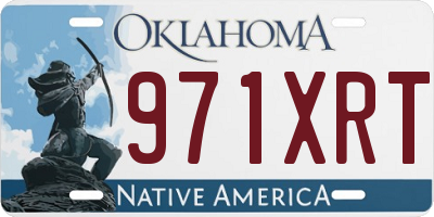 OK license plate 971XRT
