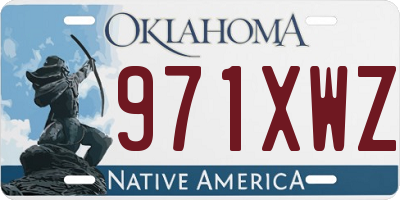 OK license plate 971XWZ