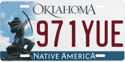 OK license plate 971YUE