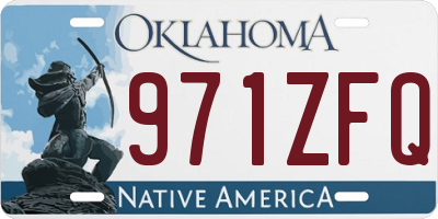 OK license plate 971ZFQ