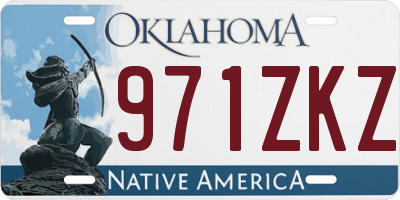 OK license plate 971ZKZ