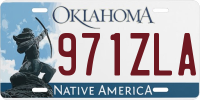 OK license plate 971ZLA