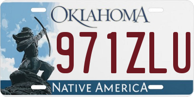 OK license plate 971ZLU