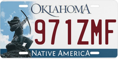 OK license plate 971ZMF