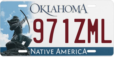 OK license plate 971ZML