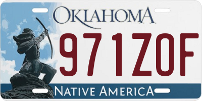 OK license plate 971ZOF